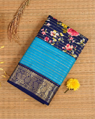 SC6005 - DOLA SILK DIGITAL PRINT WITH ZARI LINES