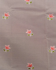 SC4063 - Tissue Saree With Rich Embroidery And Meena Along Border
