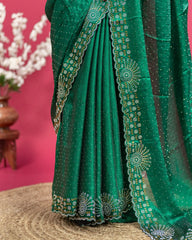 SC3822-Fendy Saree with Jarjoshi work