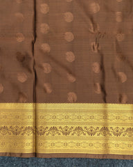 SC4585 -SOFT SILK WITH GOLD ZARI BUTTA AND CONTRAST BORDER