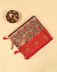 SC3257 - Tissue Meena Butta With Sarowski Work Saree