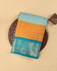 SC3653 - Dola Silk With Silver And Copper Lines