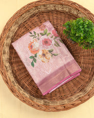 SC3162 - Tissue Saree With Embroidery All Over
