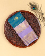 SC3471 - Silk Saree With Checked Gold Butta