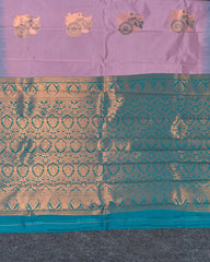 SC4402 - Litchi Silk With Zari Lines Along Body