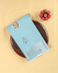 SC3139 - Linen Saree With Sticker Print
