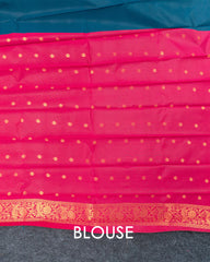 SC4402 - Litchi Silk With Zari Lines Along Body
