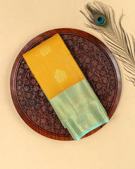 SC3471 - Silk Saree With Checked Gold Butta