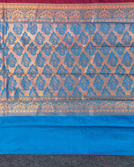 SC3091 - Satin Saree With Copper Butta