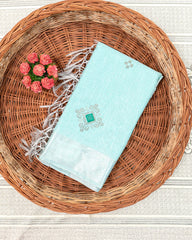 SC3412 - Linen Saree With Multi Stone
