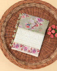 SC3420 - Linen Saree With Embroidery Border