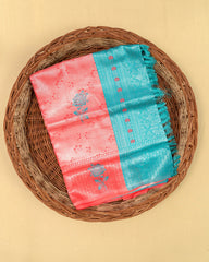 SC4127 - Tissue Silver Zari Meena Butta