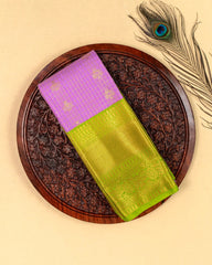 SC3471 - Silk Saree With Checked Gold Butta