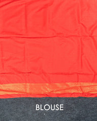 SC3964 - TISSUE SAREE WITH MEENA BUTTA AND COPPER ZARI