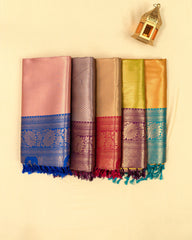 SC4128 - Tissue Saree With Copper Zari All Over Body