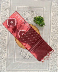 SC2969 - Raw Silk With Bandhini Design