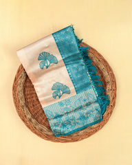SC3664 - Tissue Silver Zari Meena Butta