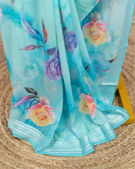 SC3300-Chiffon Digital Print Saree