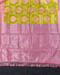 SC3944 - Tissue Silver Zari Meena Butta