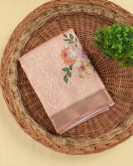 SC3162 - Tissue Saree With Embroidery All Over