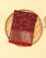 SC4031 - Dola Saree With Black Print