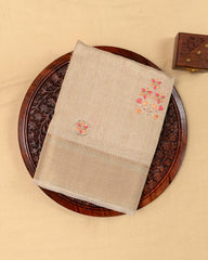 SC3121 - Tissue Embroidery Saree With Jarjoshi Work