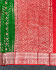 SC3089 - SATIN WITH COPPER ZARI LINES AND BUTTA