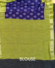 SC4350 - Linen With Bandhini Print And Border Stone