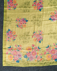 SC3164 - Tissue Saree With Digital Print And Gold Foil Over Butta