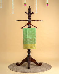 Tissue Saree with Silver Stone and Thread Work