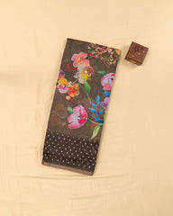 SC3417 - Cotton With Foil Print And Bandhini Border