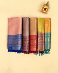 SC4128 - Tissue Saree With Copper Zari All Over Body