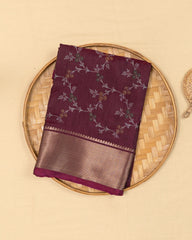 SC4031 - Dola Saree With Black Print