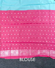 SC2849 - Tissue Silver Zari Meena Butta