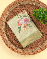SC3162 - Tissue Saree With Embroidery All Over