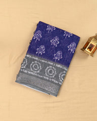 SC4350 - Linen With Bandhini Print And Border Stone