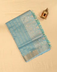 SC3052 - Tissue Plain Saree with Rich Pallu