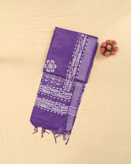 SC3875 - Raw Silk With Bandhini Print