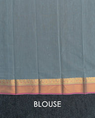 SC2880 - Linen Cotton With Copper And Gold Zari
