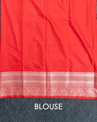 SC3089 - SATIN WITH COPPER ZARI LINES AND BUTTA