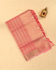 SC3052 - Tissue Plain Saree with Rich Pallu