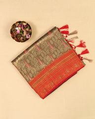 SC3257 - Tissue Meena Butta With Sarowski Work Saree