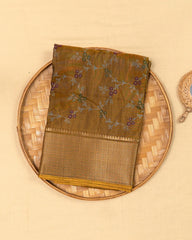 SC4031 - Dola Saree With Black Print