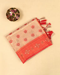 SC3257 - Tissue Meena Butta With Sarowski Work Saree