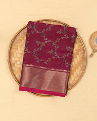 SC4031 - Dola Saree With Black Print