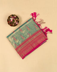 SC3257 - Tissue Meena Butta With Sarowski Work Saree