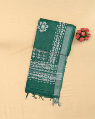 SC3875 - Raw Silk With Bandhini Print