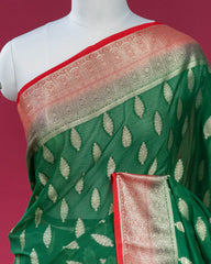 SC2806 - Mysore Silk Saree with Almond Zari
