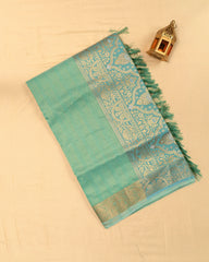 SC3052 - Tissue Plain Saree with Rich Pallu