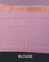 SC3181 - Linen Saree With Copper And Silver Butta